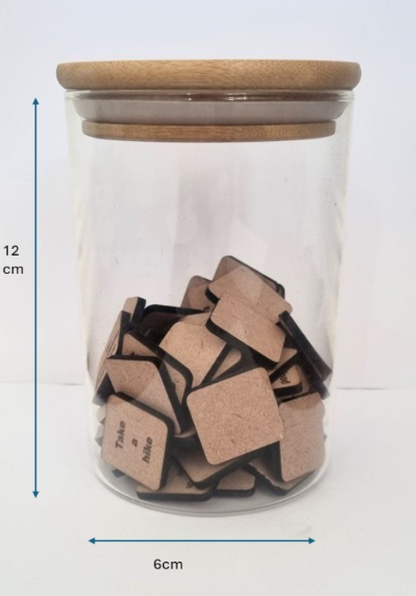 Wooden Date Night Jar- Bamboo Lid