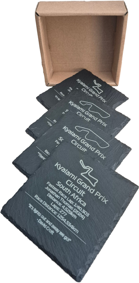 South African Exclusive – Kyalami Heritage Slate Coaster Set