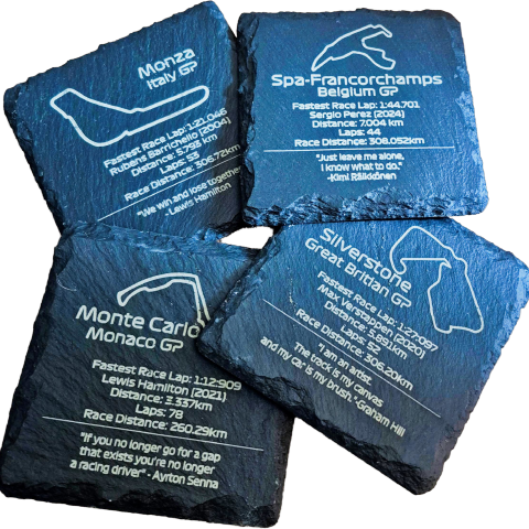 Legends of Formula 1 – Slate Coaster Gift Set